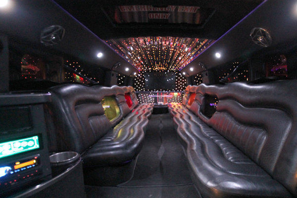 20 Passenger H2 Hummer Limousine interior